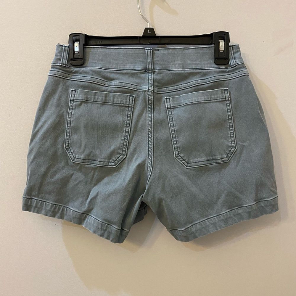SPANX Stretch Twill Gray Shorts Women Size S - Picture 7 of 12